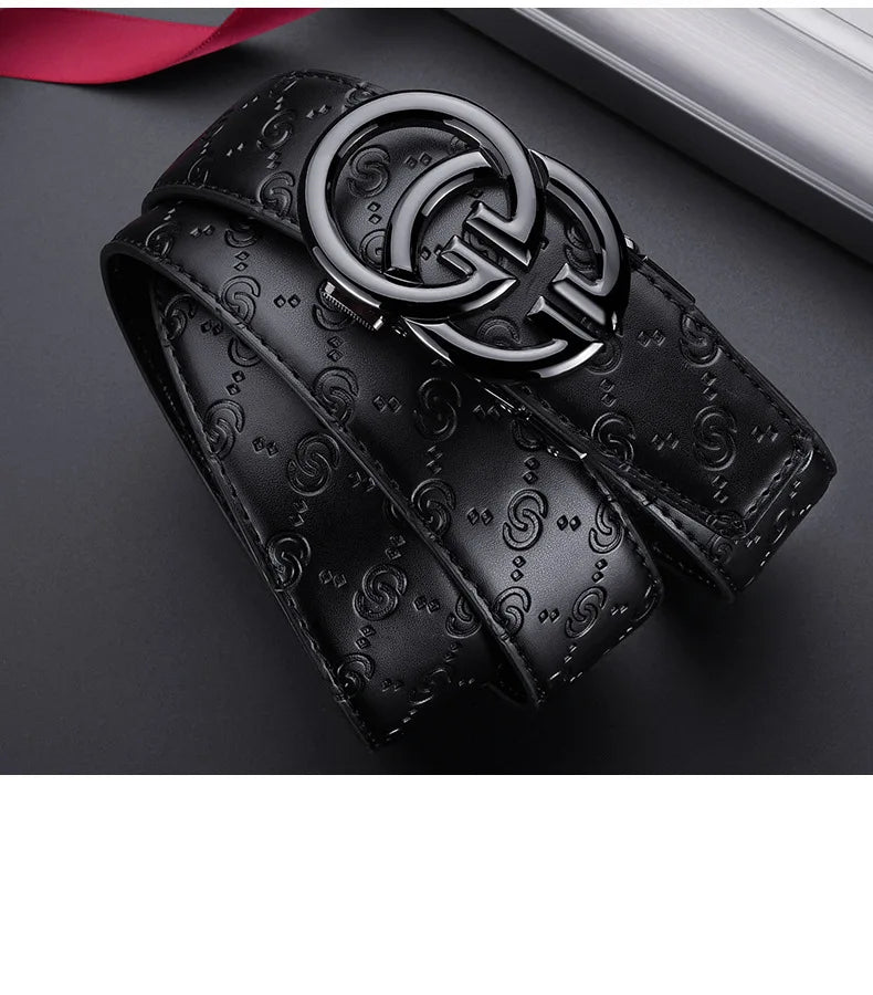 Luxury Belt High Quality Genuine Leather Belt, Automatic Buckle Belt Men's Business Belt Casual Fashion Designer Belt for Men