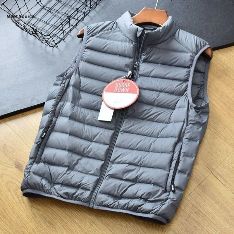 Warm Fce Vest Men's Lightweight down Cotton Vest Autumn Winter Outerwear Trendy Senior Men's Jaet Special Wide Fit