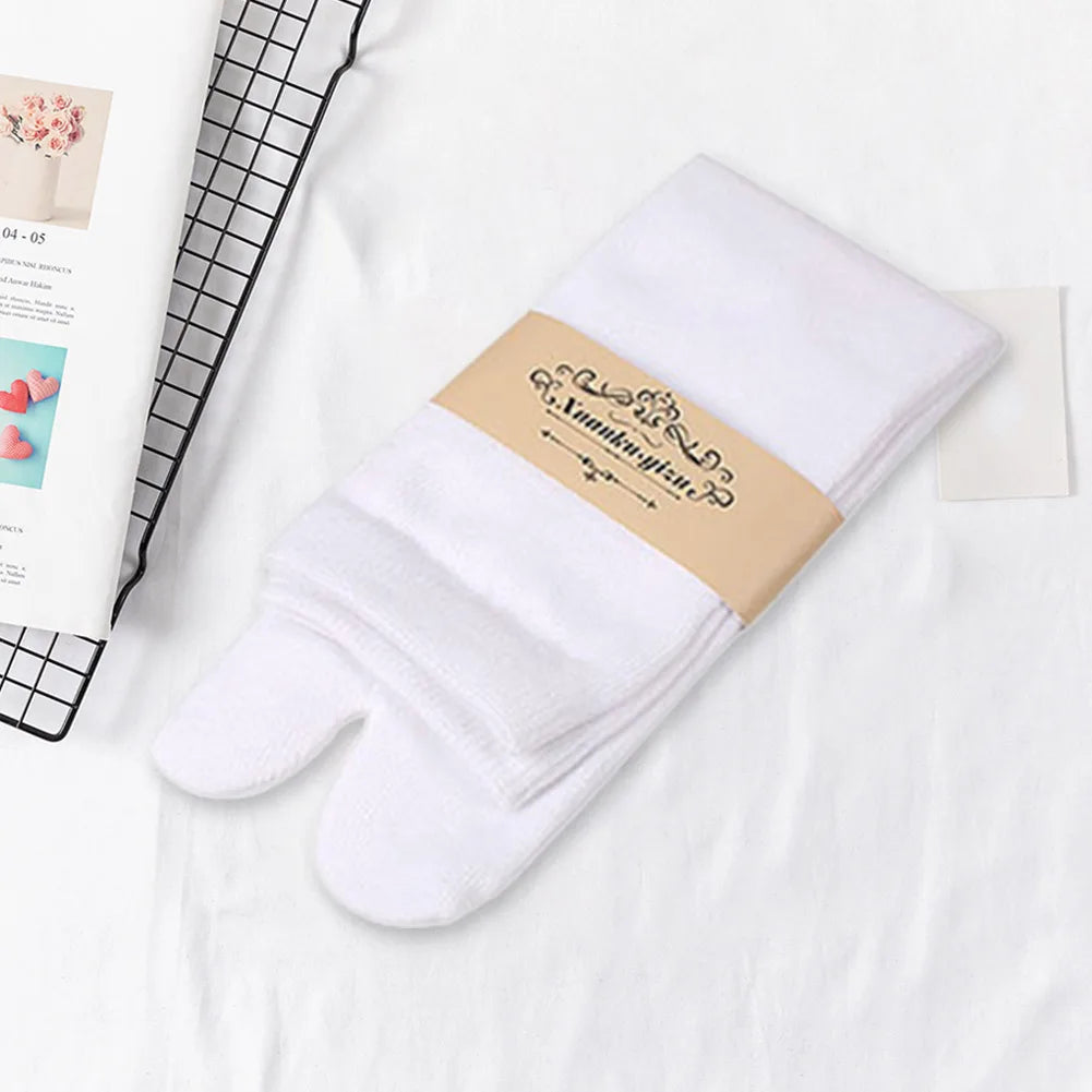 1-5Pair Japanese Style Two Finger Socks Unisex Clog Socks Polyester Toe Separation Socks Kimono Flip Flop Sandal Split Toe Sock