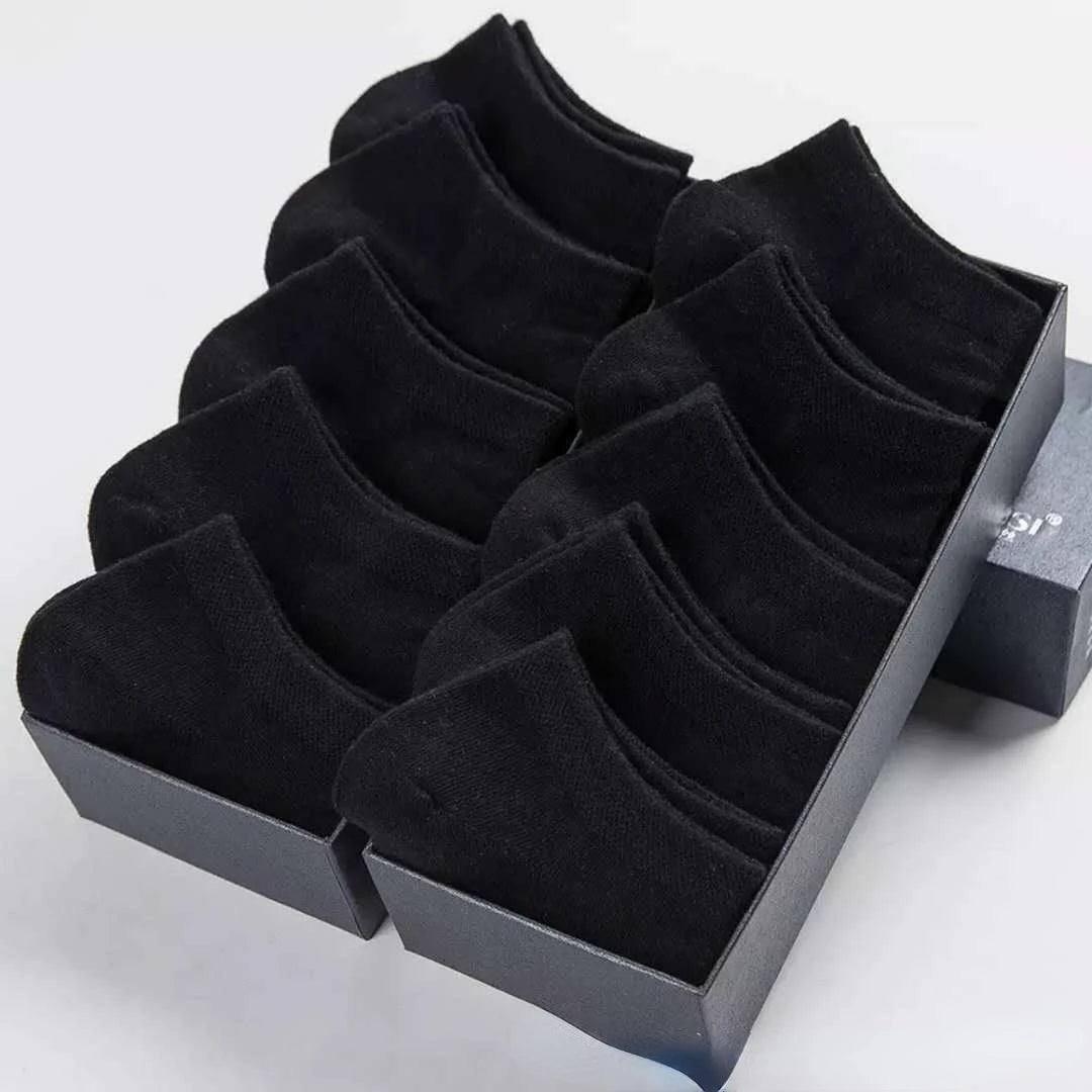 Men Ankle Socks Solid Color Black White Gray Invisible Breathable Cotton Sports Socks Male Short Socks Women Men Sox 10/5Pcs