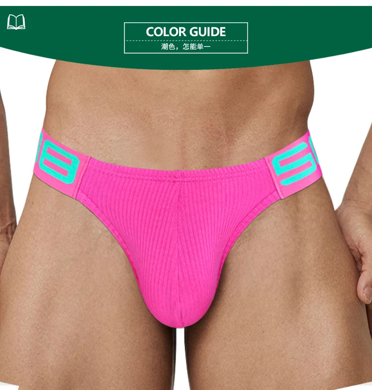2024 New Sexy Underwear Men Jockstrap Comfortable Cotton Gay Man's Underwear Bikini Men Briefs Male Underwear Funny BS813