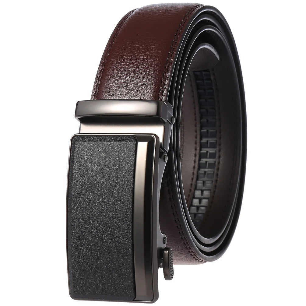 OYIFAN Men's Belt Genuine leather belt Man's high quality luxury business automatic belt Adjustable designer belt for men