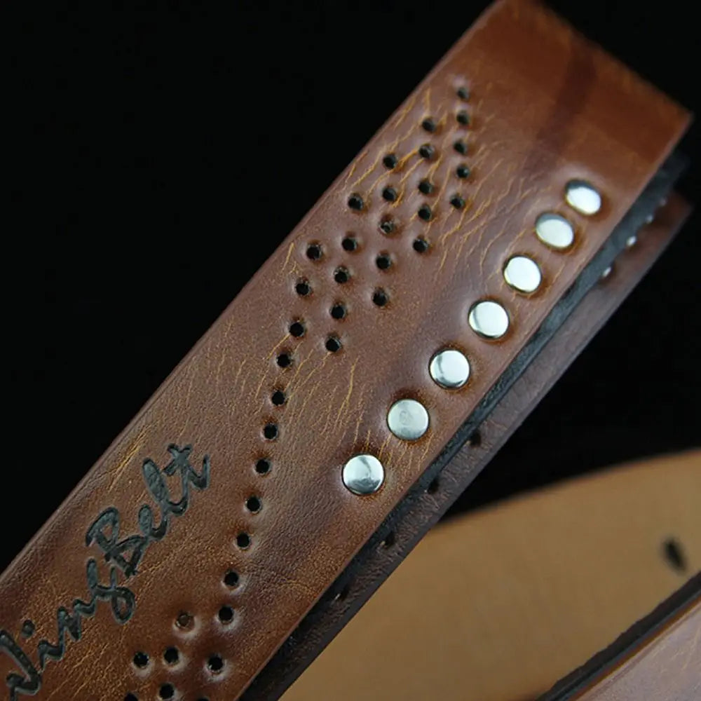 Simple Leather Men's Belt Luxury High Quality Classic Buckle Business Cowboy Vintage Waistband Alloy Belts