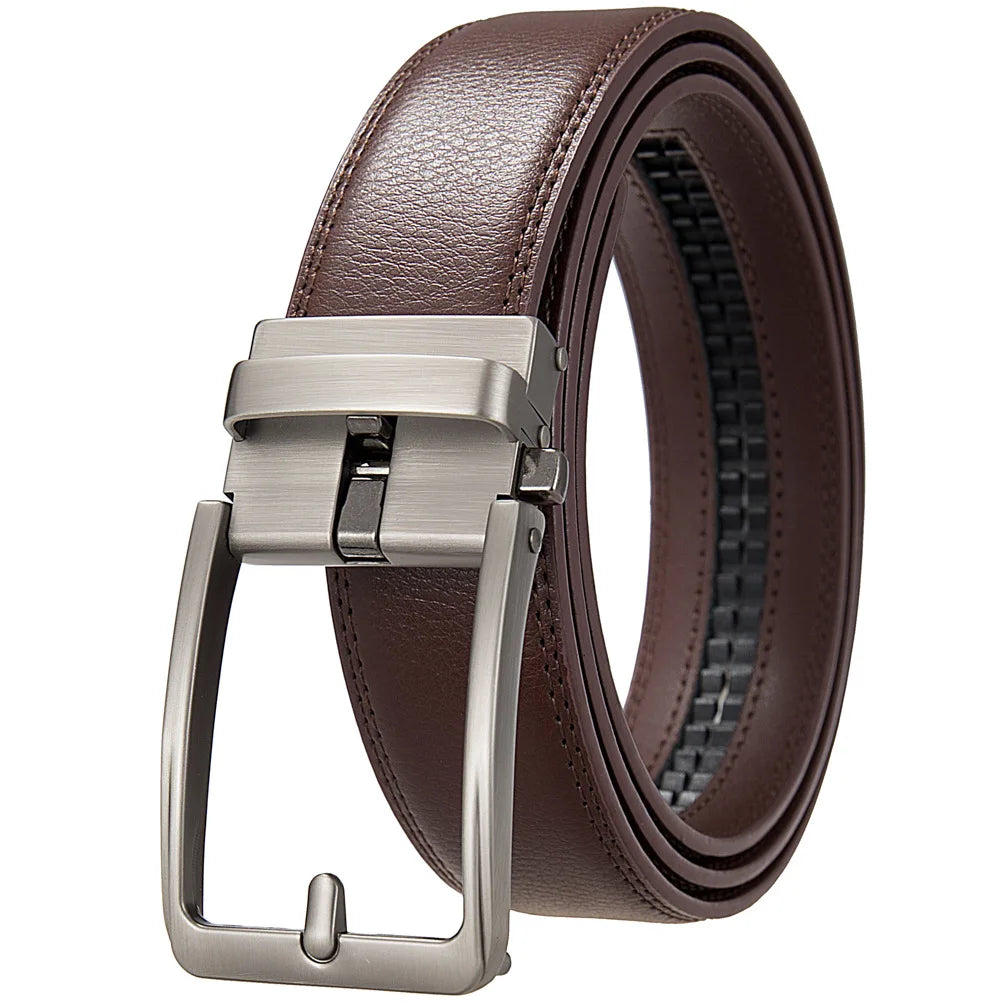 OYIFAN Men's Belt Genuine leather belt Man's high quality luxury business automatic belt Adjustable designer belt for men