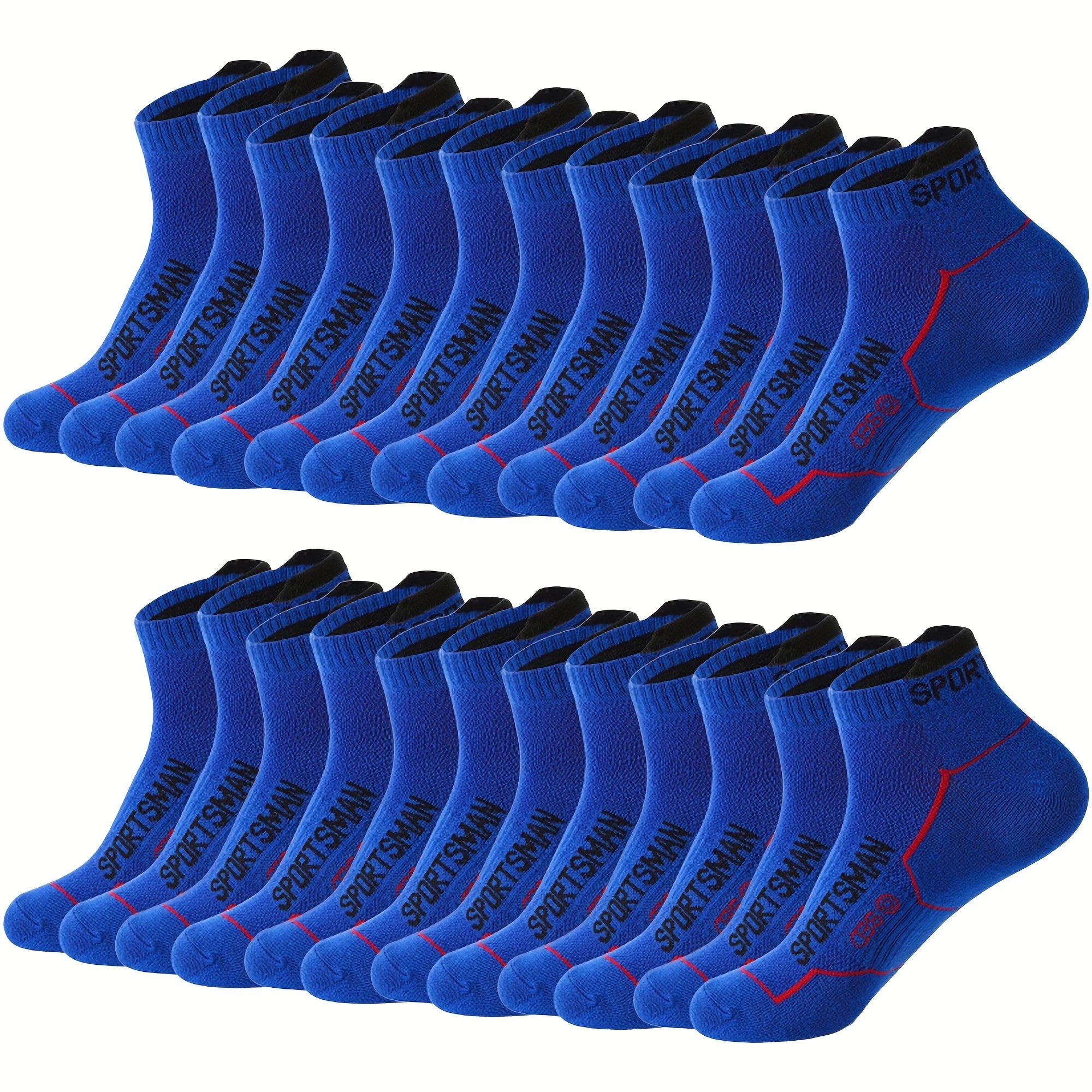 12 Pairs Men's Ankle Socks - Sports Mesh Running Socks with Moisture-Wicking, Low-Cut Casual Socks for All-Season Wear