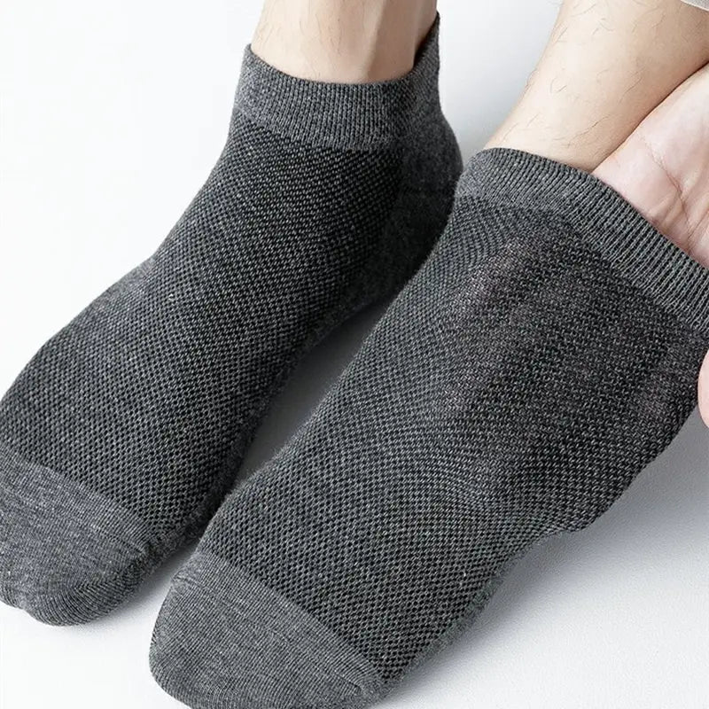 10 Pairs Men's Breathable Mesh Summer Short Socks, Sports Versatile Cotton Socks at Discount Price Sports and Casual Wear