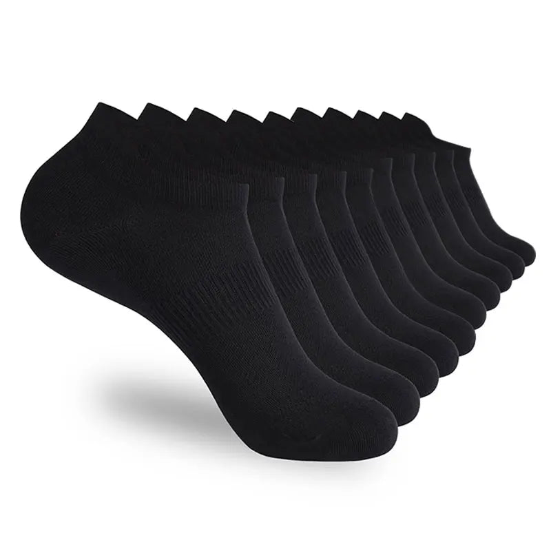 5/10 pairs of ankle sports running socks white soft thin low top short film men's and women's socks