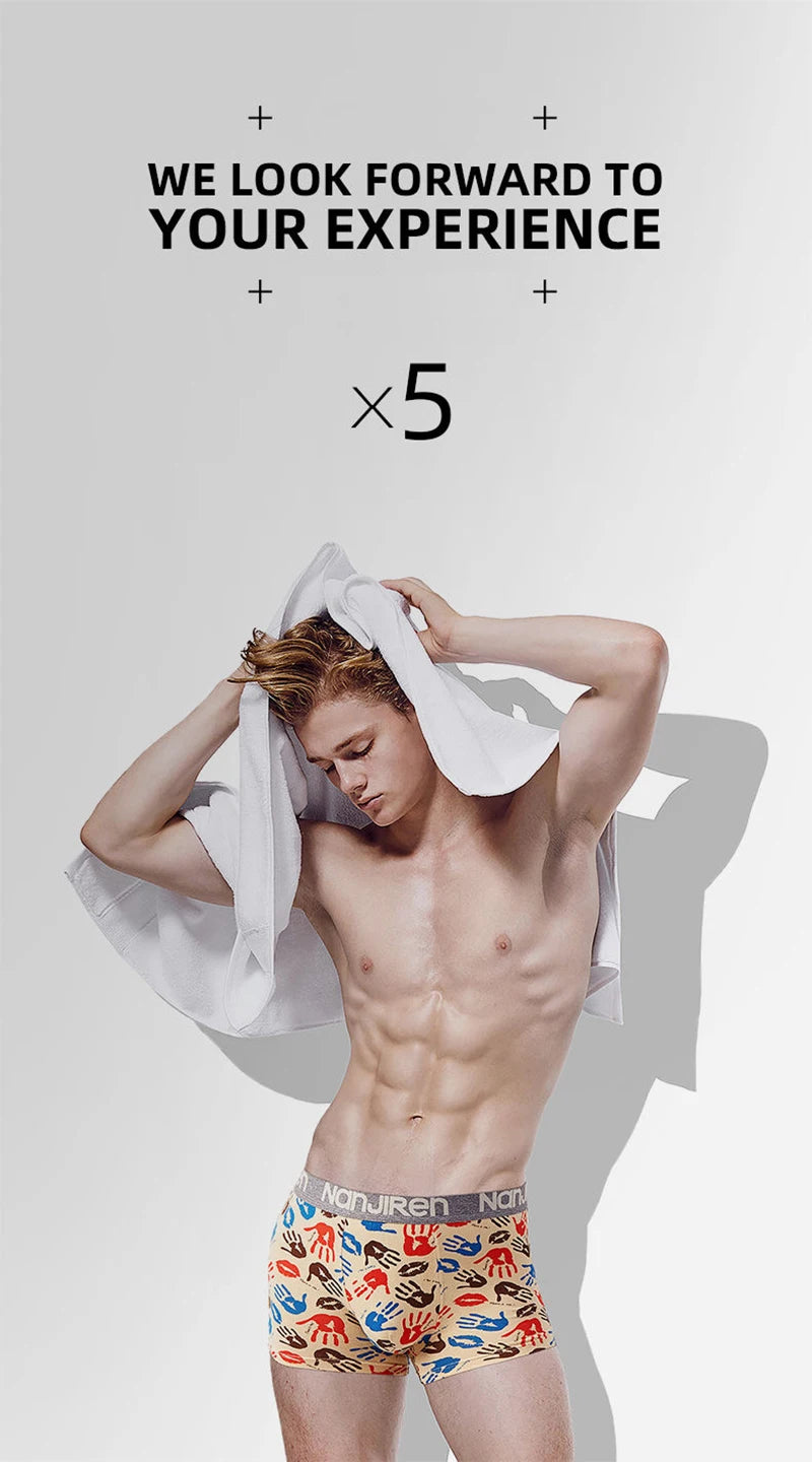 Hot Underwear Men Cotton Boxer Homme Brand Underpants Male Panties Breathbale Shorts U Convex Pouch Plus Size L-5XL