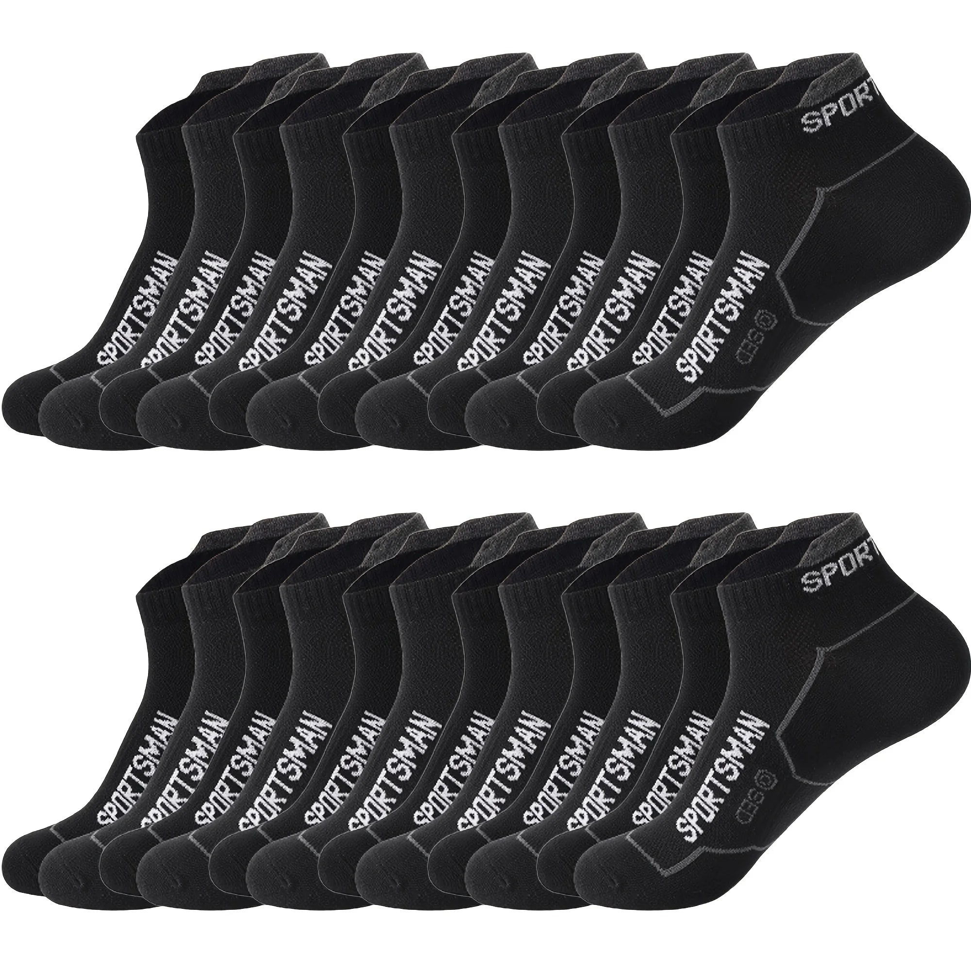 12 Pairs Men's Ankle Socks - Sports Mesh Running Socks with Moisture-Wicking, Low-Cut Casual Socks for All-Season Wear