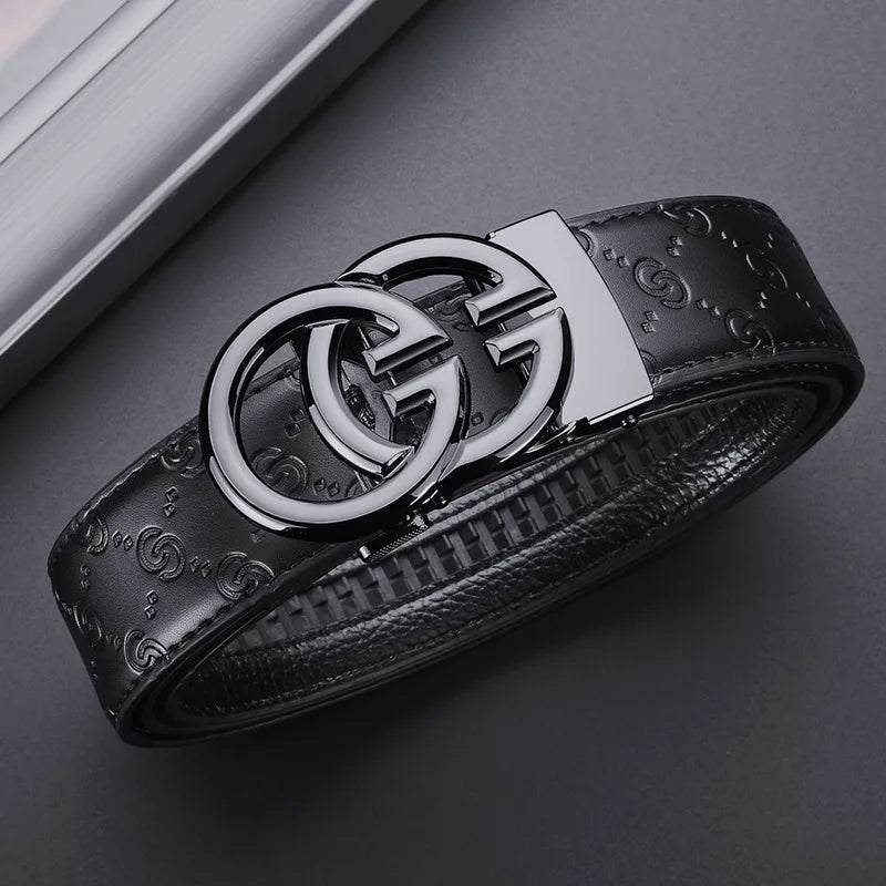 Luxury Belt High Quality Genuine Leather Belt, Automatic Buckle Belt Men's Business Belt Casual Fashion Designer Belt for Men
