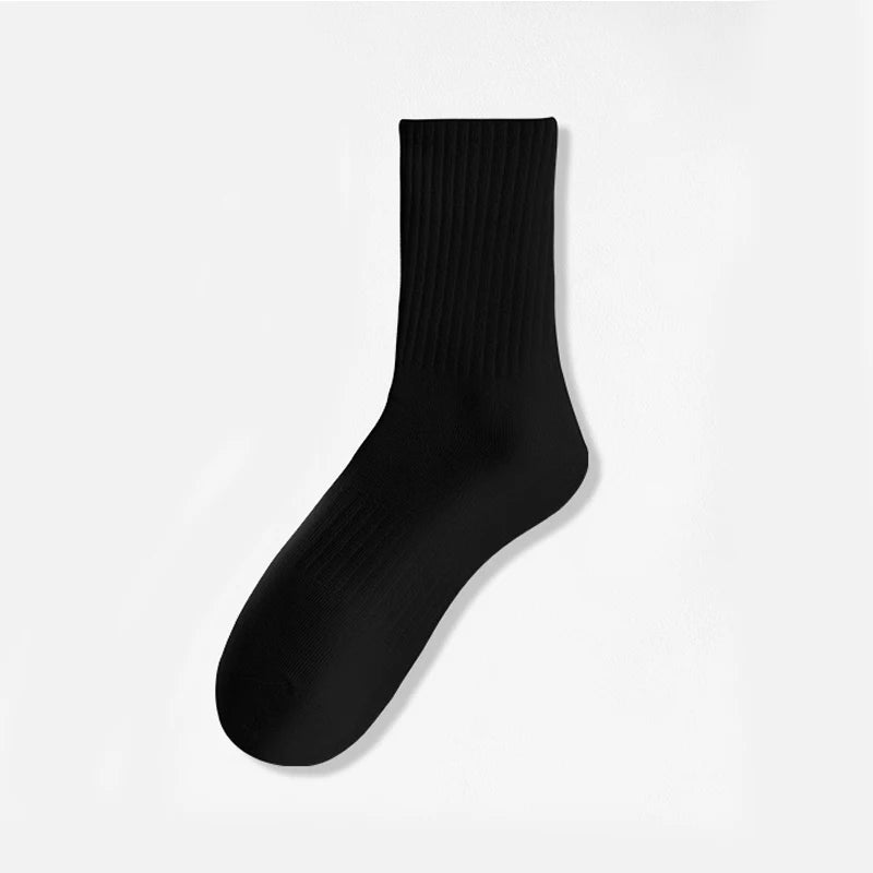 1/5Pairs New Men Cotton New Style White Socks Men Soft Breathable Sports Long Socks Summer Winter for Male Socks Plus Size
