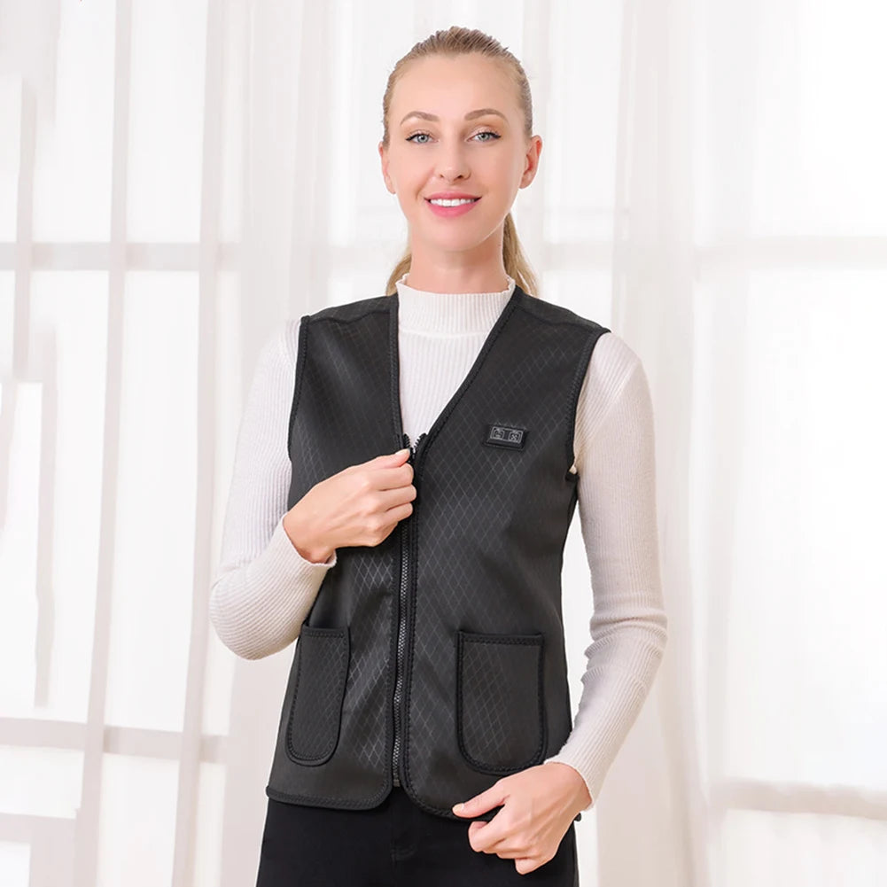 7 Area Heated Vest Electric Heated Jacket Women Men Winter Thermal Heat Coat for Camping Hiking Fishing Skiing Motorcycle Jacket
