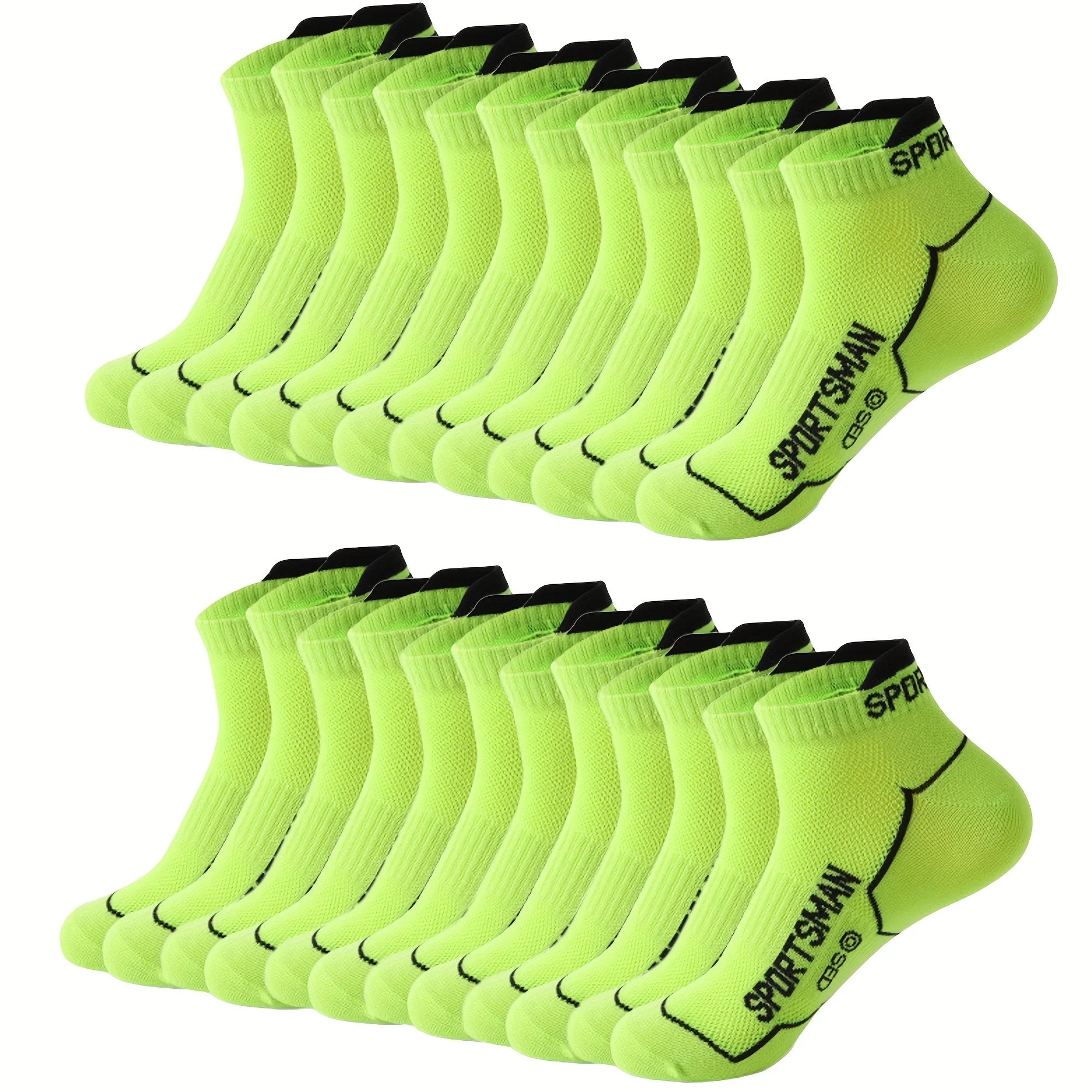 12 Pairs Men's Ankle Socks - Sports Mesh Running Socks with Moisture-Wicking, Low-Cut Casual Socks for All-Season Wear