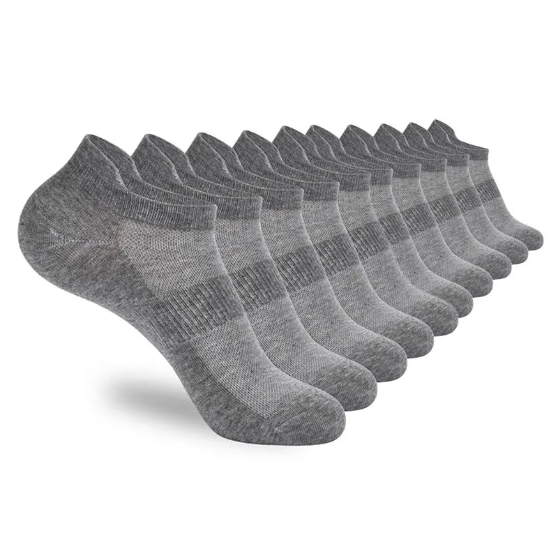 5/10 pairs of ankle sports running socks white soft thin low top short film men's and women's socks