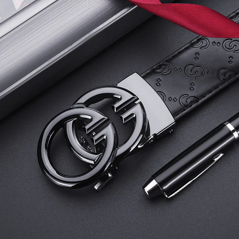 Luxury Belt High Quality Genuine Leather Belt, Automatic Buckle Belt Men's Business Belt Casual Fashion Designer Belt for Men