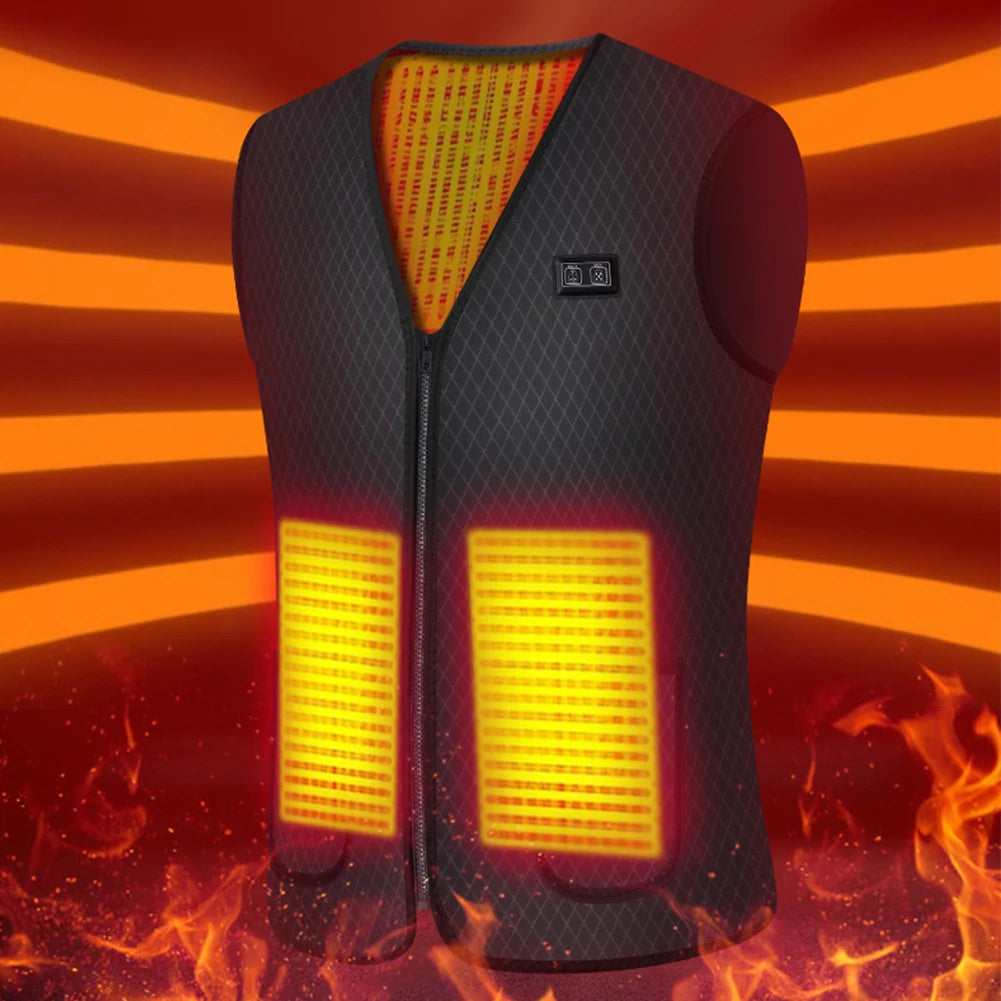 7 Area Heated Vest Electric Heated Jacket Women Men Winter Thermal Heat Coat for Camping Hiking Fishing Skiing Motorcycle Jacket