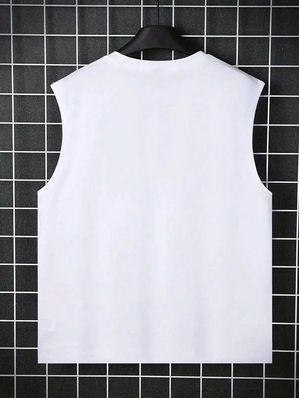 Men's Summer Leisure Sports Fitness Loose DREAM Letter Printed Comfortable Breathable Round Neck Sleeveless Tank Top