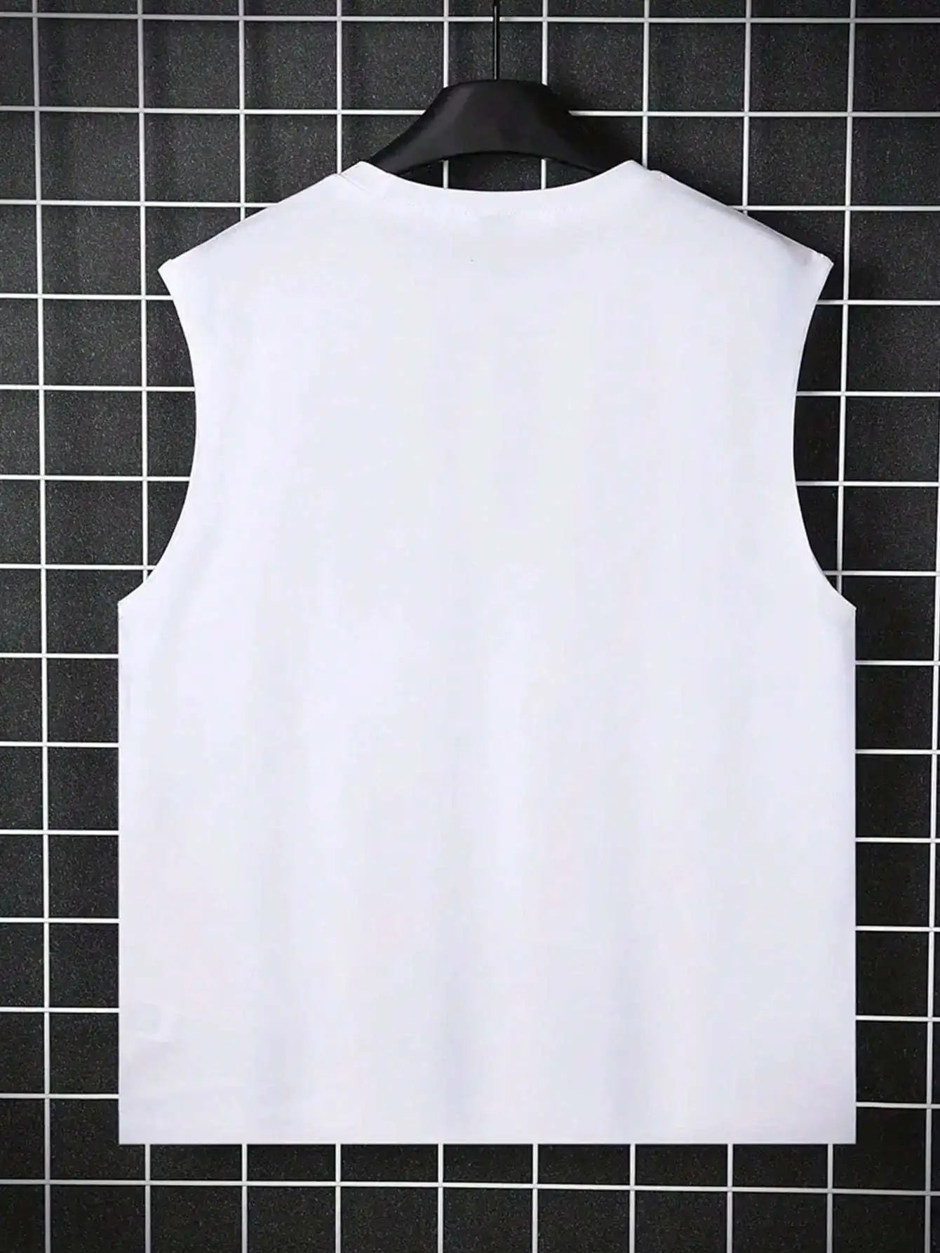 Men's Summer Leisure Sports Fitness Loose DREAM Letter Printed Comfortable Breathable Round Neck Sleeveless Tank Top