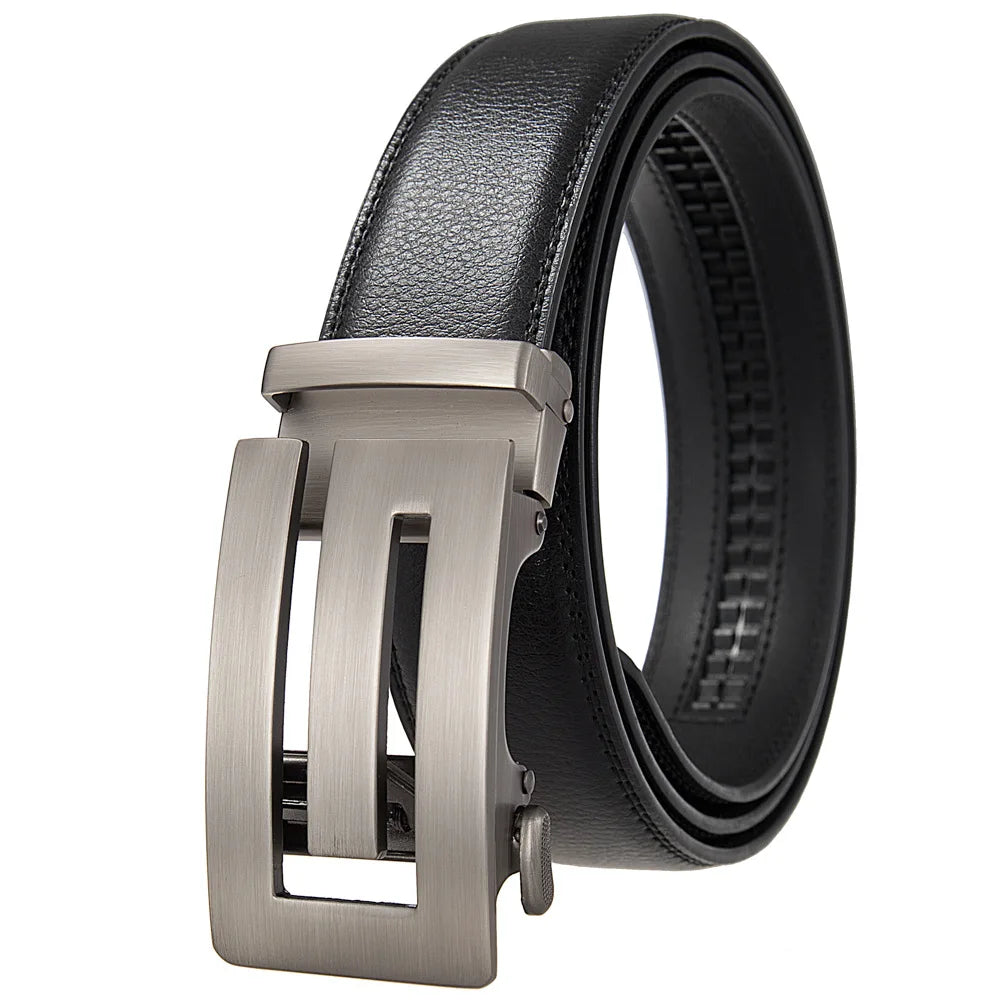 OYIFAN Men's Belt Genuine leather belt Man's high quality luxury business automatic belt Adjustable designer belt for men