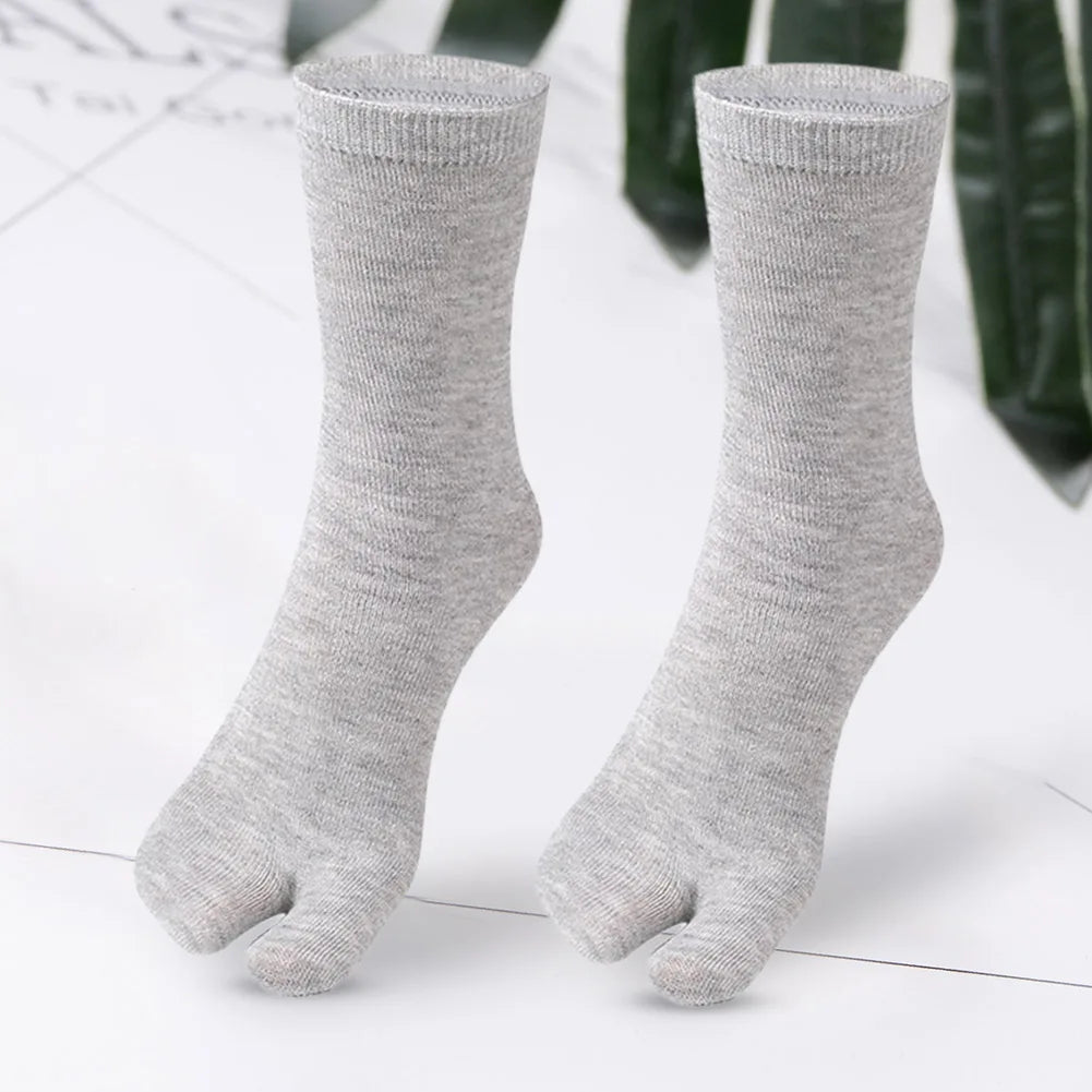 1-5Pair Japanese Style Two Finger Socks Unisex Clog Socks Polyester Toe Separation Socks Kimono Flip Flop Sandal Split Toe Sock