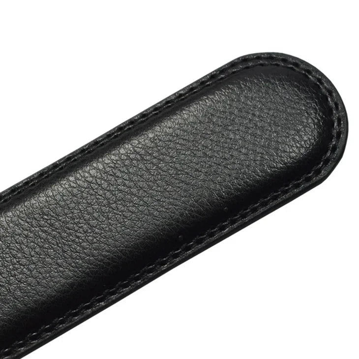 Plus Large Size 130 140 150 160 170cm Men's Leather Belts Fashion Automatic Buckle Cowskin Belt Luxury Designer 3.5cm Width