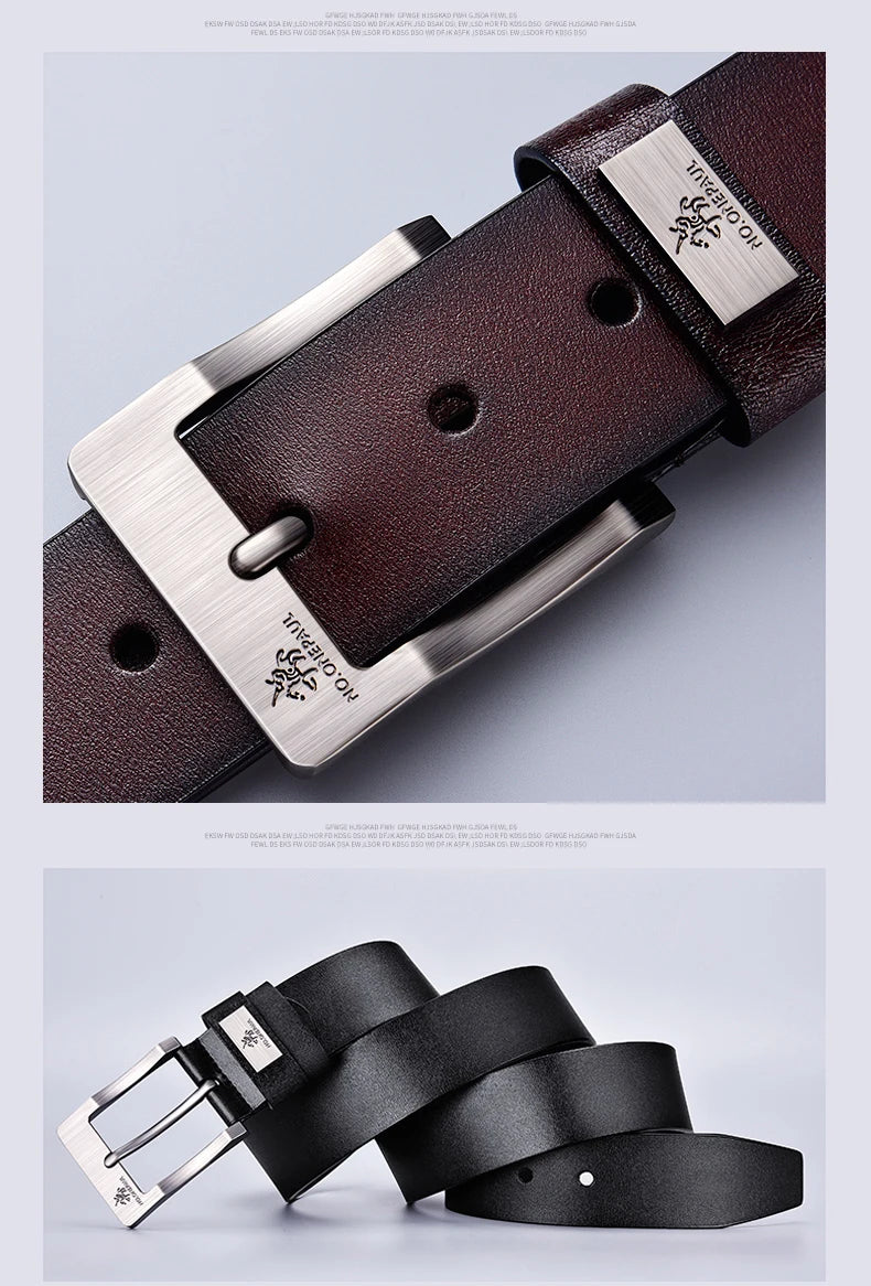 New Trend Men's High Quality Buckled Jeans Leather Casual Belt Business Cowboy Belt Men's Fashion Designer