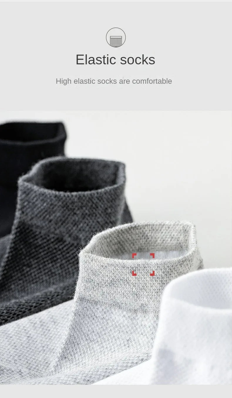 10 Pairs Men's Breathable Mesh Summer Short Socks, Sports Versatile Cotton Socks at Discount Price Sports and Casual Wear