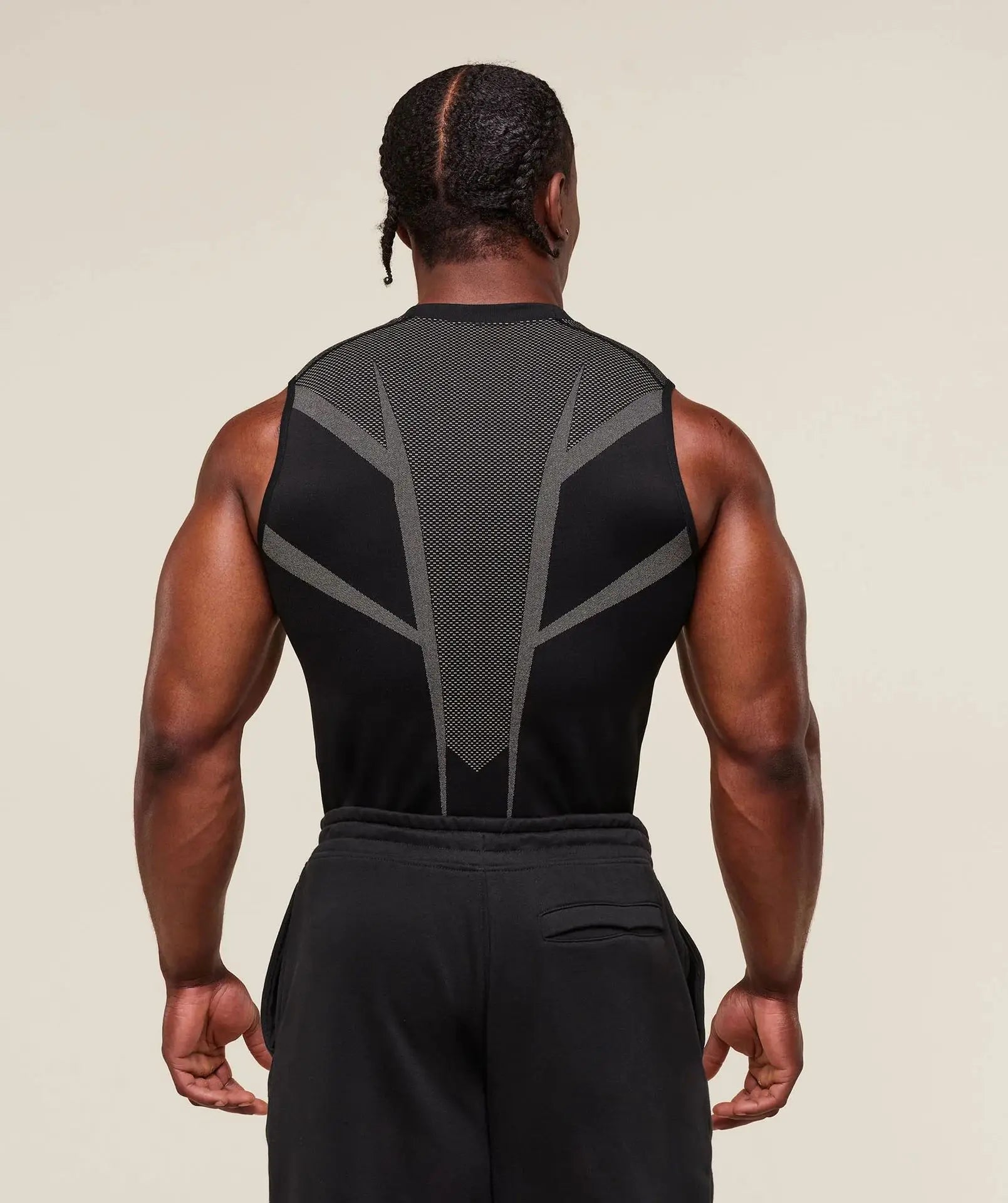 Men's Tight vest sports summer quick-drying breathable seamless fitness running training stretch tight top man sleeveless vest