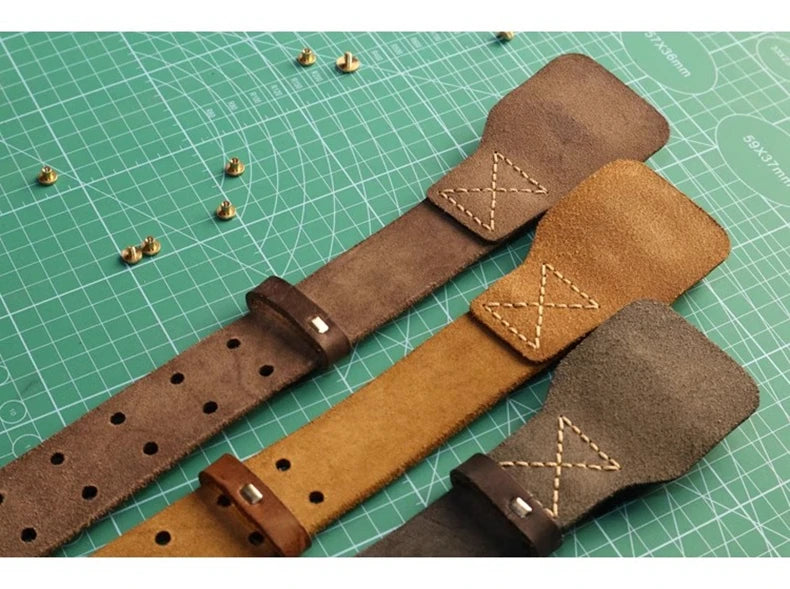 Original Handmade Double-needle Buckle Men's Belt Washed Water Made Old Macho Jeans Belt Genuine Leather y2k Army Tactical Belt