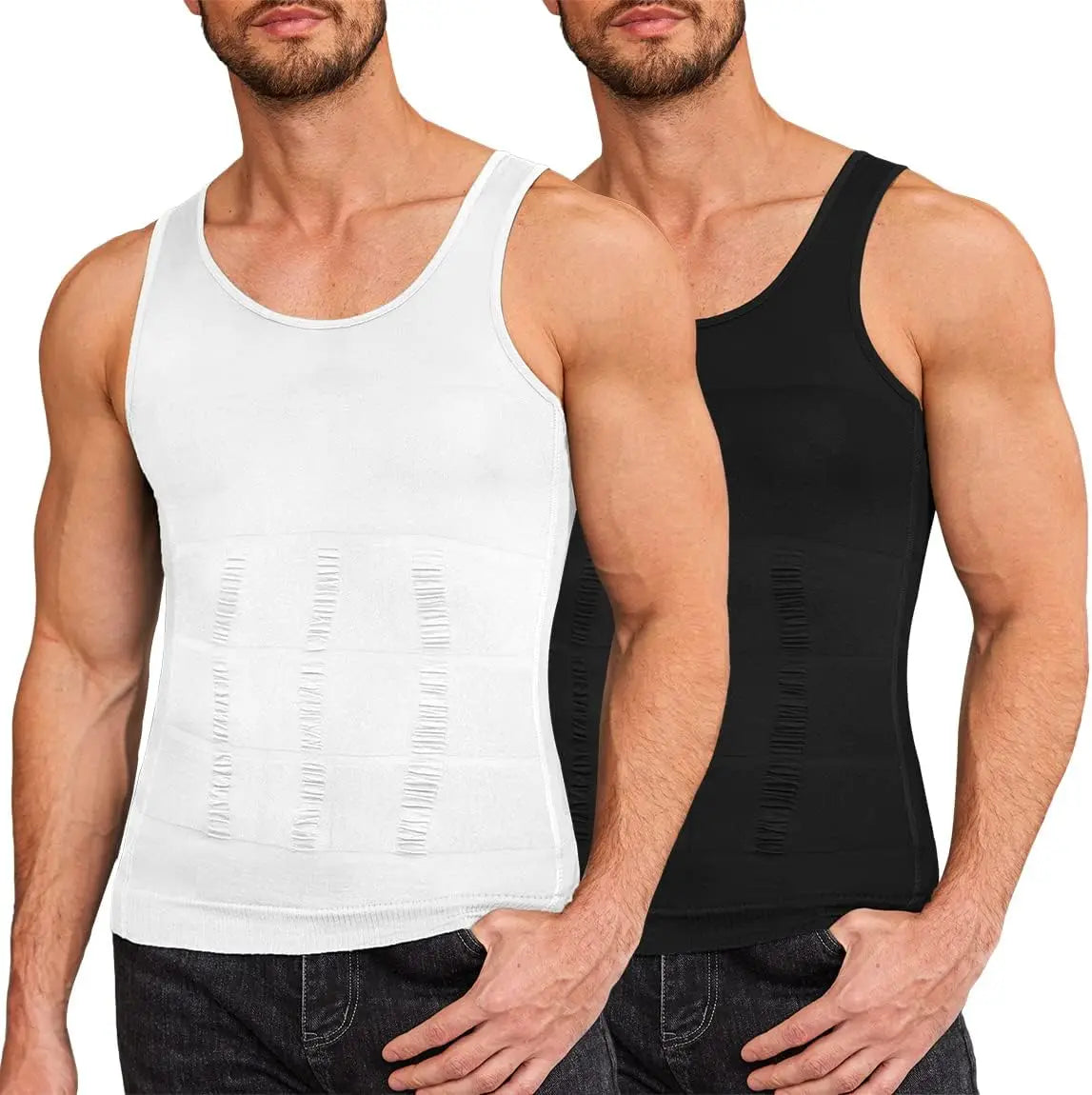 Mens Slimming Body Shaper Vest Shirt Abs Abdomen Slim Gym Workout Tummy Control Compression Tank Top Sleeveless Shapewear