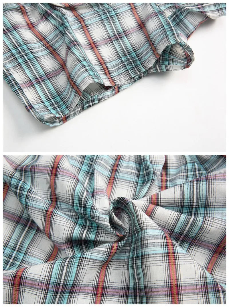 5Pcs/lot Boxer Men Thin Summer Underwear Cotton Man Big Size Short Breathable Plaid Flexible Shorts Boxer Male Underpants
