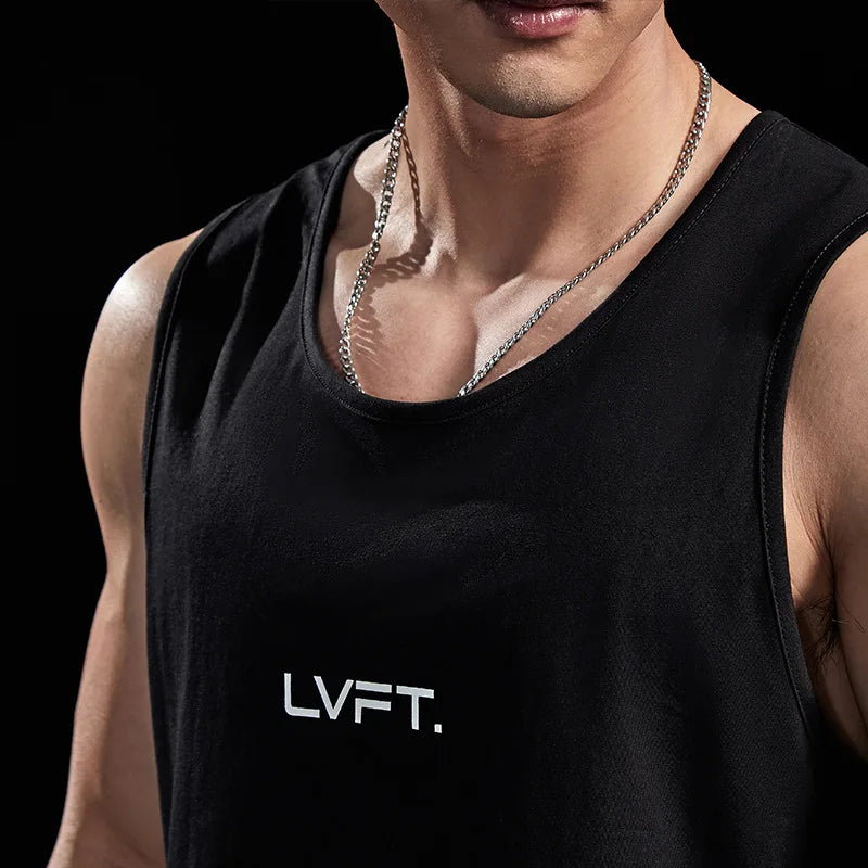 Men's Fitness Sports Tank Tops Man Gyms Workout Clothing Sleeveles Shirt Casual Summer Loose Undershirt Basketball Running Vest